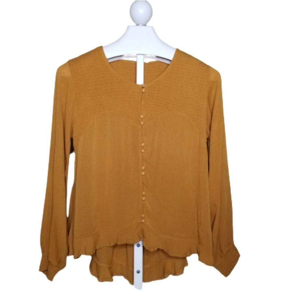 Paradiso Button Up‎ Peasant Loose Fit Long Sleeve